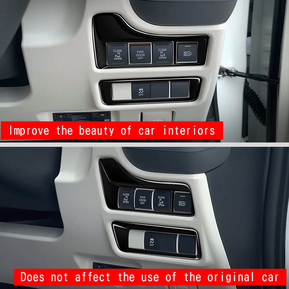 Car Interior Black Color  Accessories For Toyota Sienta 2022 2023 Gear Shift Panel Console Gear Water Cup Cover Air Vent Trims