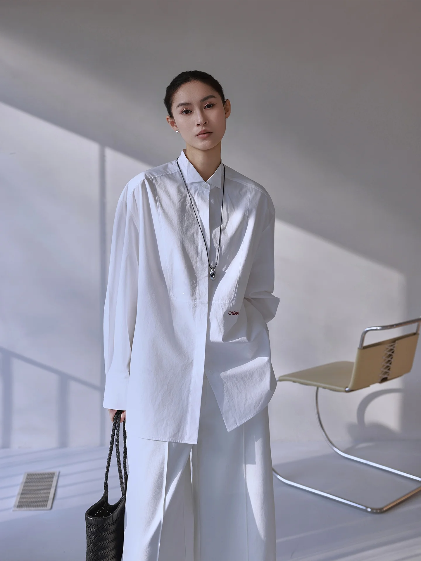 

Jieji Zhang Spring New Design Sle White Pure Cotton Comfortable Simple Match All Weather irt Women's Casual Loose Fit Blouse