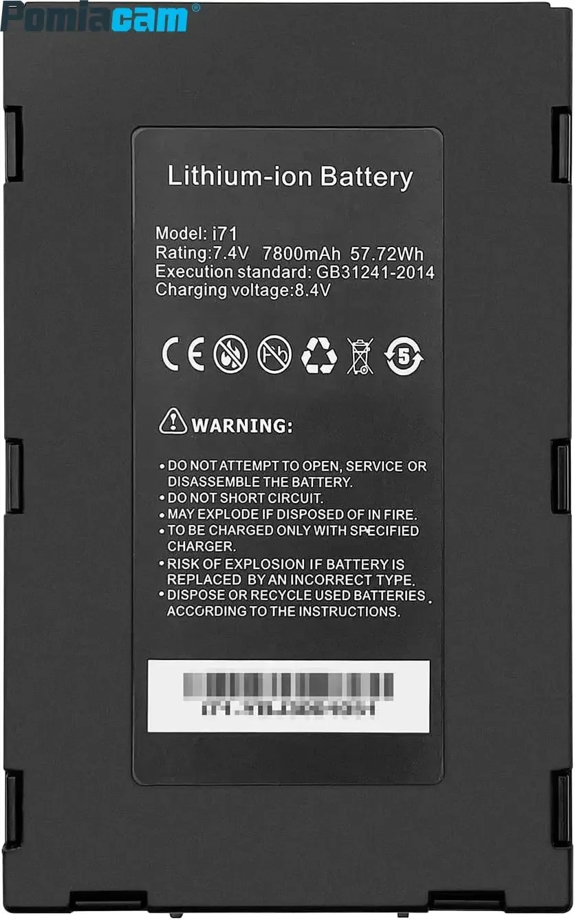 i71 7800mAh Battery for CCTV Tester 7.4V 57.72Wh Rechargeable Lithium-ion  Battery  CompatibleIPC-7600 Plus series battery