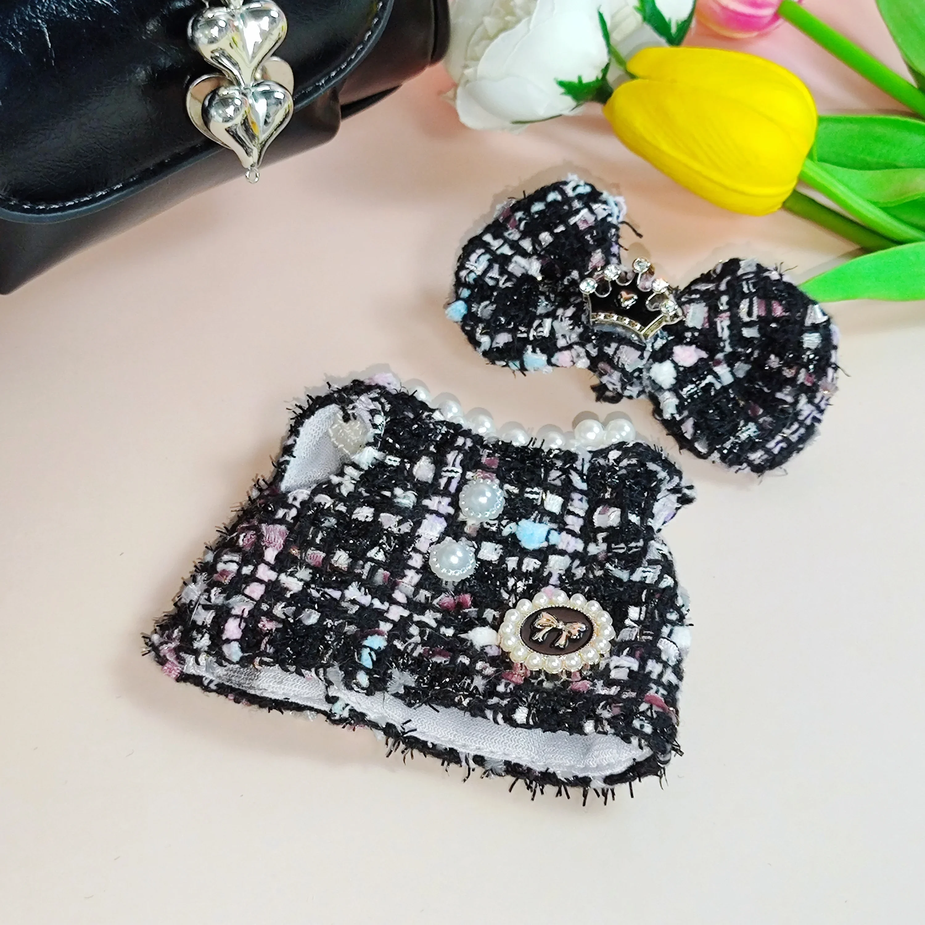 17 سنتيمتر Labubu إكسسوارات دمي الملابس Kawaii تصميم صغير فاخر الحلو تنورة الأميرة Labubu الملابس حقيبة كروسبودي أحذية الأميرة