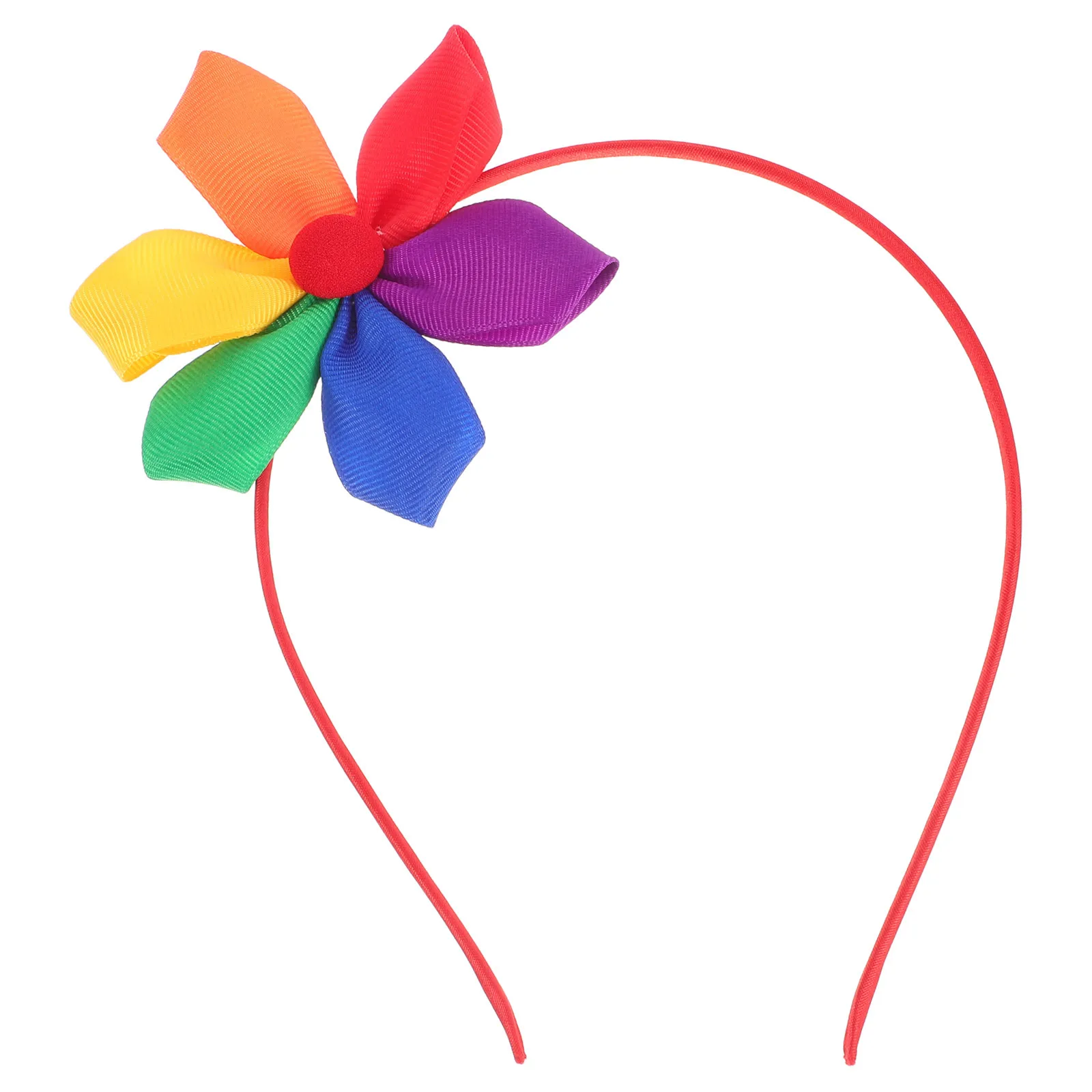 

Pride Rainbow Flower Headband Colorful Hair Hoop Accessory for Festivals Parades Celebrations Lightweight Comfortable
