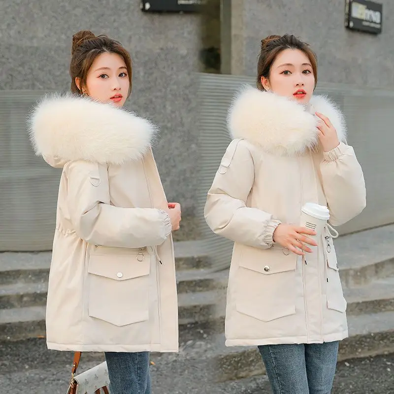 2022 New Loose Cotton-padded Women's Mid-length Winter Pie To Overcome Cotton-padded Women's Thick Down Padded Jacket