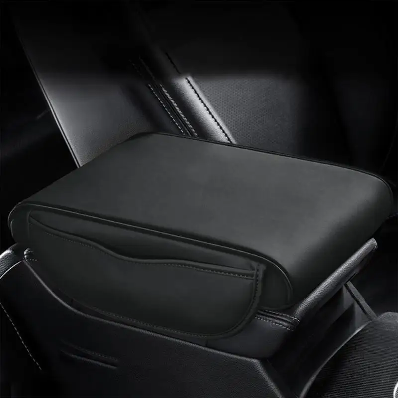 Arm Rest Cover For Car Soft Waterproof Armrest Covers Side Organizer Pocket Design Armrests Parts & Accessories Reduces Fatigue