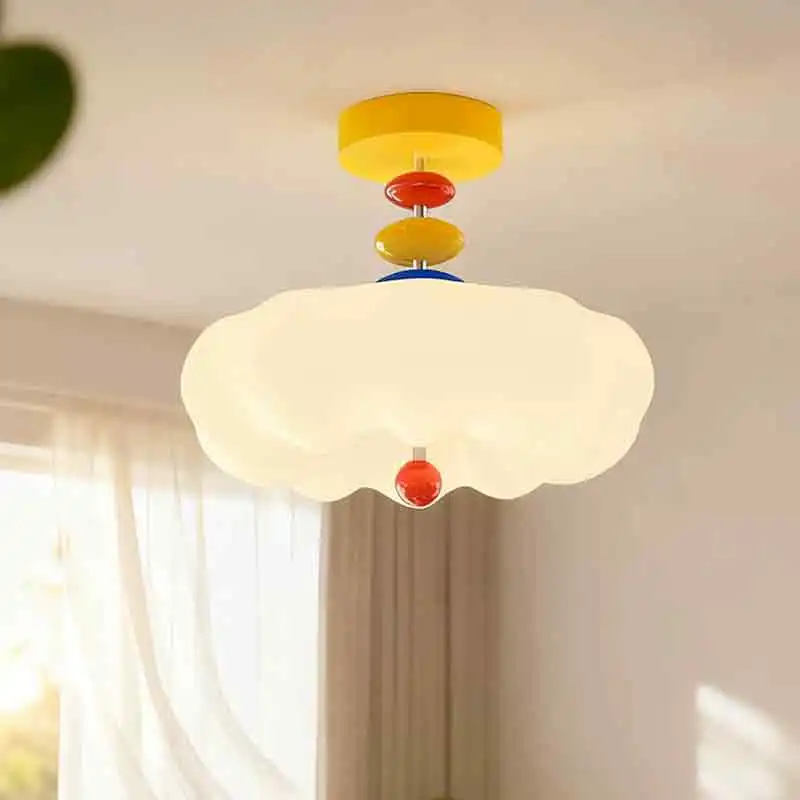 Memphis Style Children's Room Ceiling Lights Color Bubble Cloud Lamp LED Cream Style Baby Room Girl Boy Bedroom Ceiling Lamps