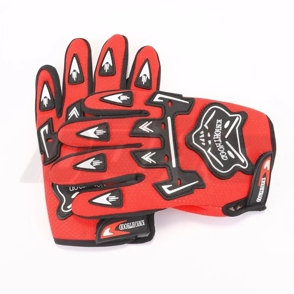 TDPRO-guantes calefactados de nailon para motocicleta, equipo deportivo para niños, color rojo, 100%, 1 par