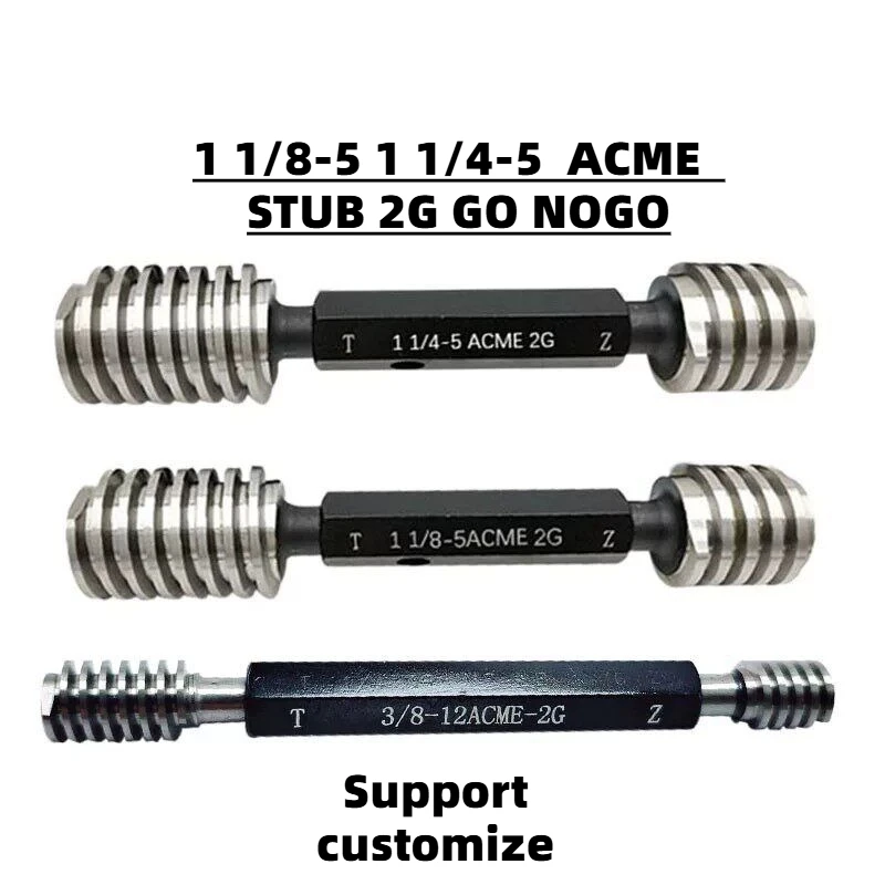 US system Trapezoidal Thread Plug Gauge Left Gauges Acme 1 1/8-5 1 1/4-5 ACME STUB 2G LH GO NOGO Threading Gauges Tool