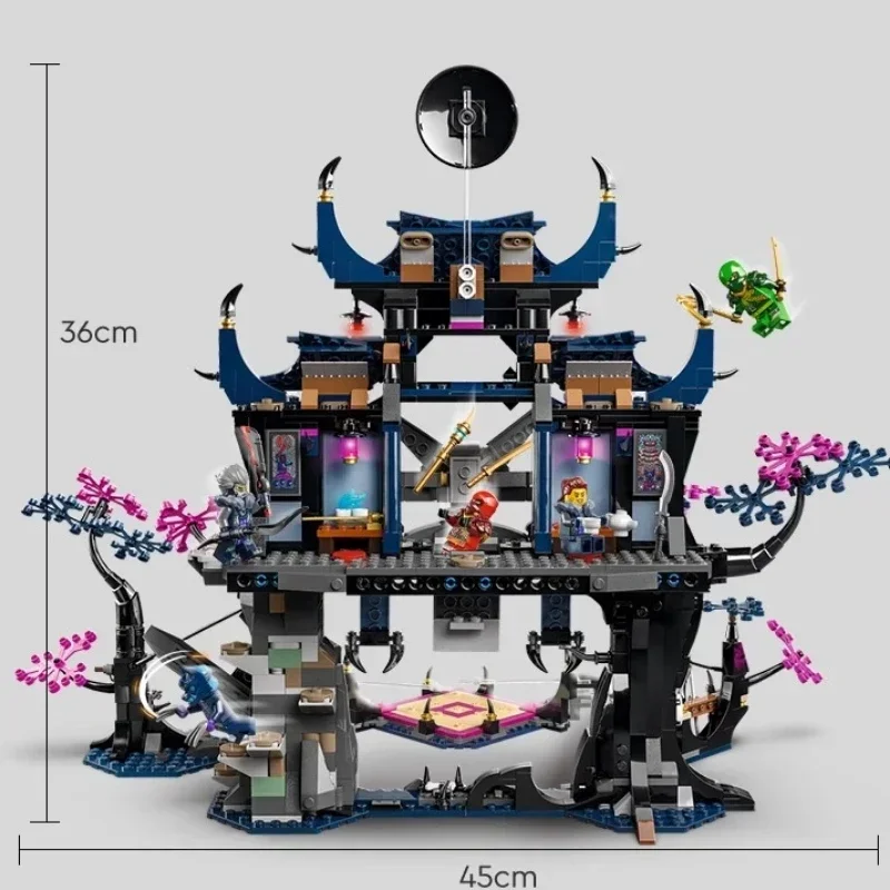 Dojo Dragão Pedra Santuário Modelo Building Blocks Brinquedos, Lobo Máscara, Sombra, Fit 71813 71819