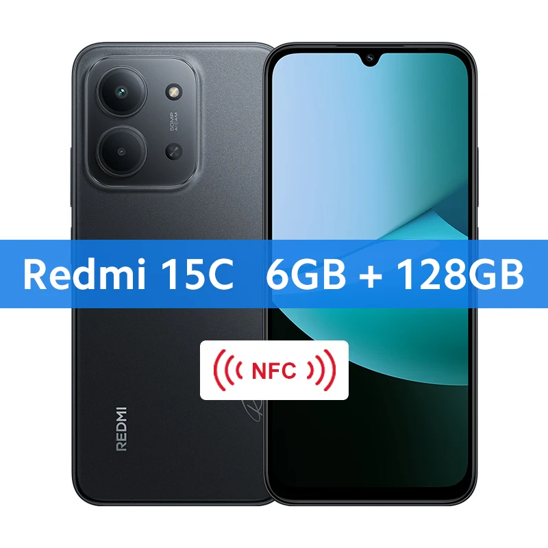 Xiaomi Redmi 15C Global Version Smartphone 50MP main camera 120Hz 6.9" Dot Drop display 33W charging MediaTek Helio G81-Ultra