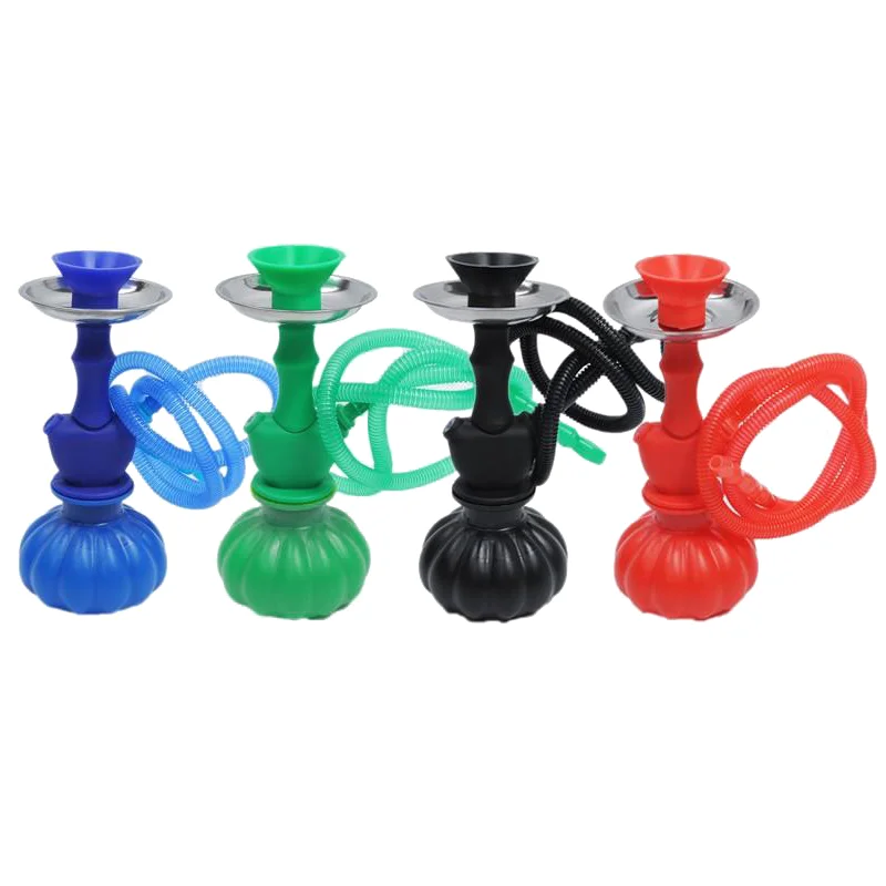 Unbreakable Silicone Plastic Pumpkin Hookah Small Hookha Silicon Shisha Nargileh Smoking Pipe Portable Narguile Tobacco Nargila