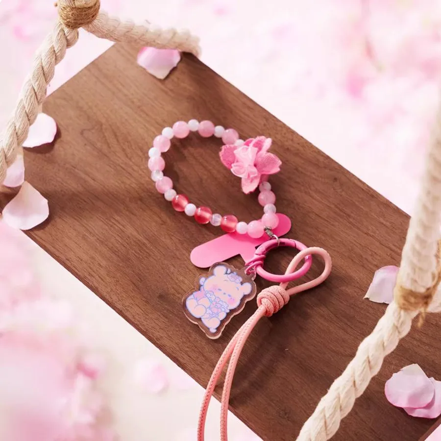 

Official Disney Winnie the Pooh Spring Cherry Blossom Collection:Enamel Pin & Keychain Set Stainless Steel Tumbler