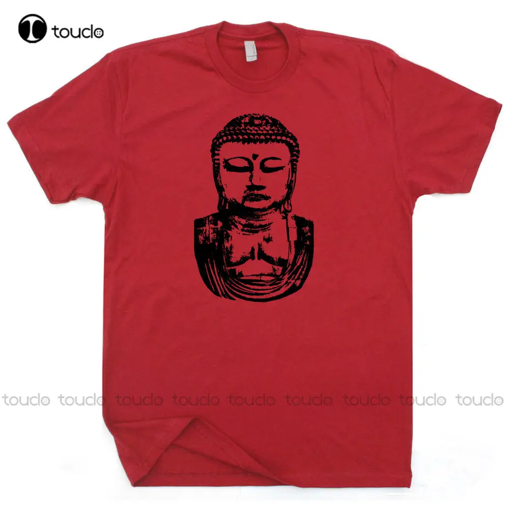 Tops Cool T Shirt Buddha T Shirt Buddhist Vintage Statue Karma Namaste Yogar Peace Cool Graphic Tee O-Neck Tshirt Homme