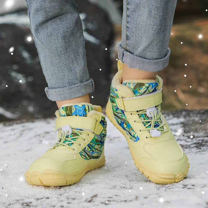 Outdoor Snow Boots High Quality Winter Boys Girls Kids Five-Finger Shoes Warm Short Boots Waterproof Sports Shoes Ankle Boots