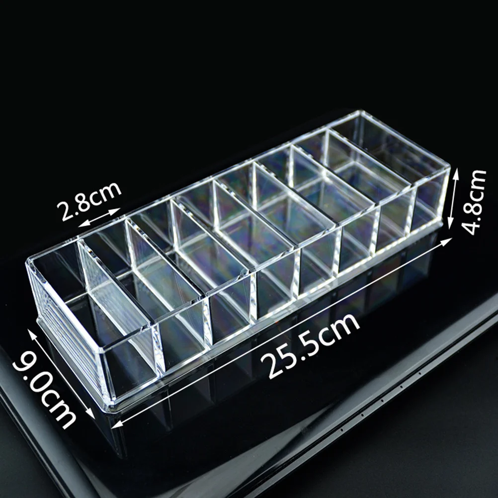 منظم المكياج صندوق تخزين أكريليك شفاف لأحمر الشفاه وكريم الأساس والماسكارا وعرض المجوهرات في الحمام