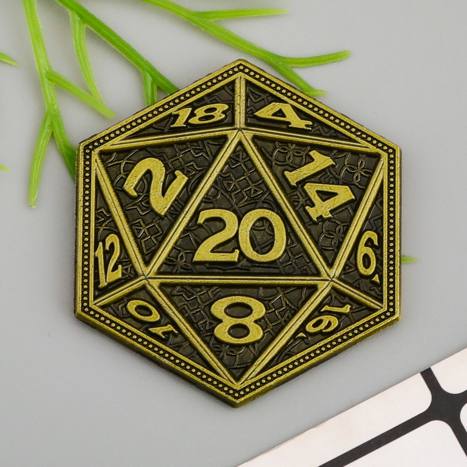 RPG Game Dungeon Dragon Dice D20 Enamel Coin Cute Anime Longdi Cityl Pins for Backpacks Brooches Fashion Jewelry Gifts