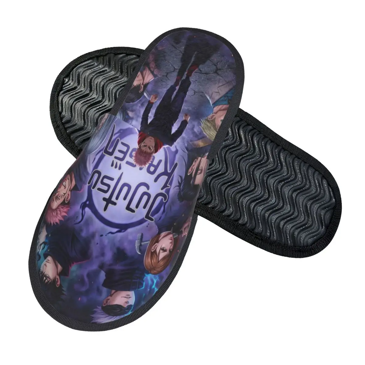 Jujutsus Kaisens Winter Cotton Plush Slippers Living Room Cozy Memory Foam Slippers Non-skid