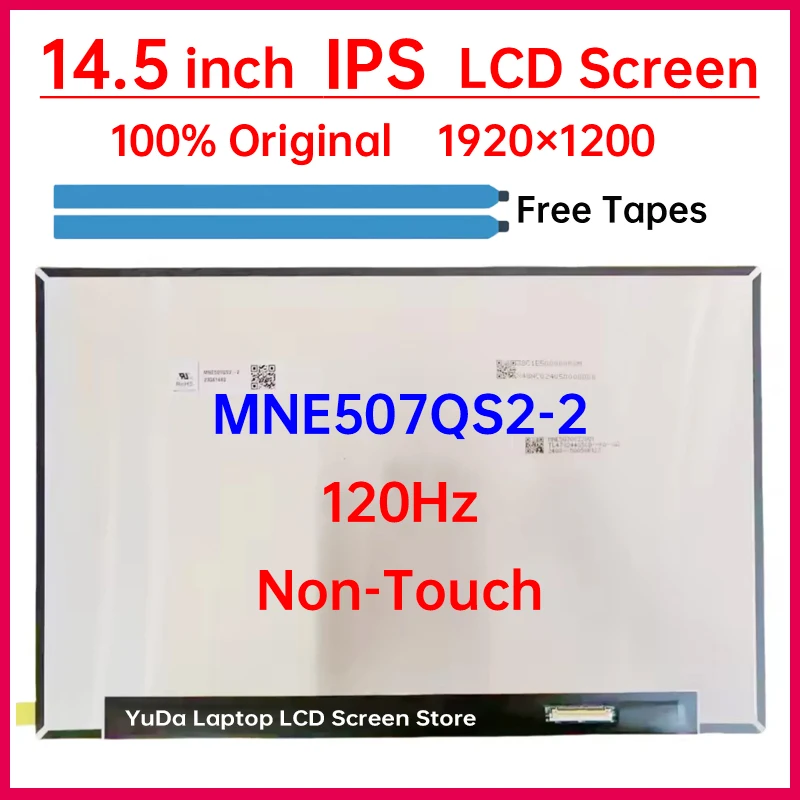 14.5 Inch Laptop LCD Screen MNE507QS2-2 Display Matrix Panel Replacement WUXGA 1920x1200 120Hz 100% sRGB Non-Touch
