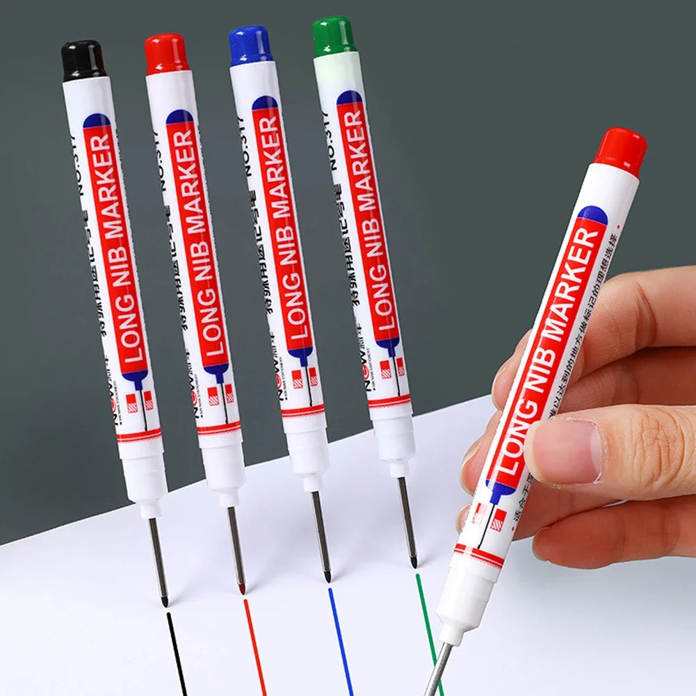 20mm Long Head Markers Construction Deep Hole Marker Pens Carpenter Pencil Pens Metal Glass Cotton Leather Goods Mark
