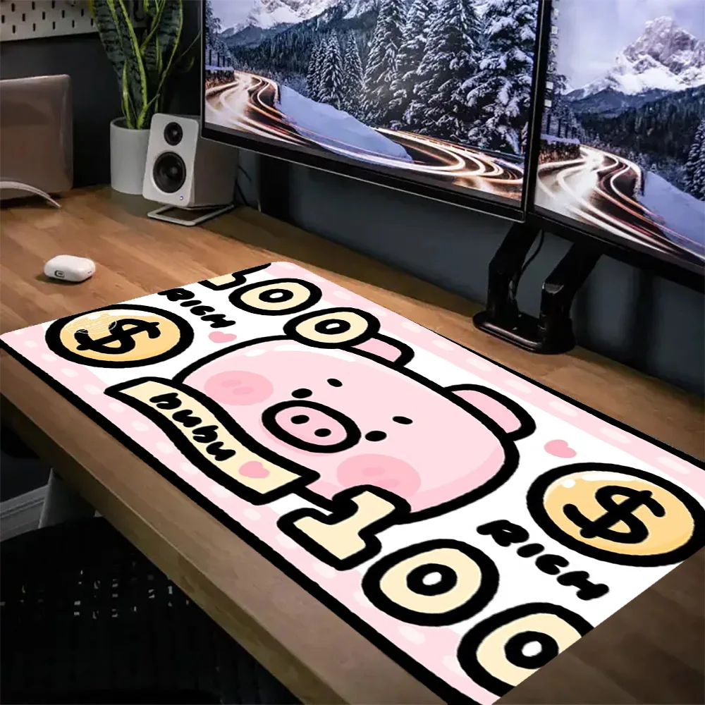 

Pink Pig Gaming Laptops Pad on the Table Wireless Mouse Mats Rubber Mat Mousepad Gamer Mausepad Computer Accessories Deskmat