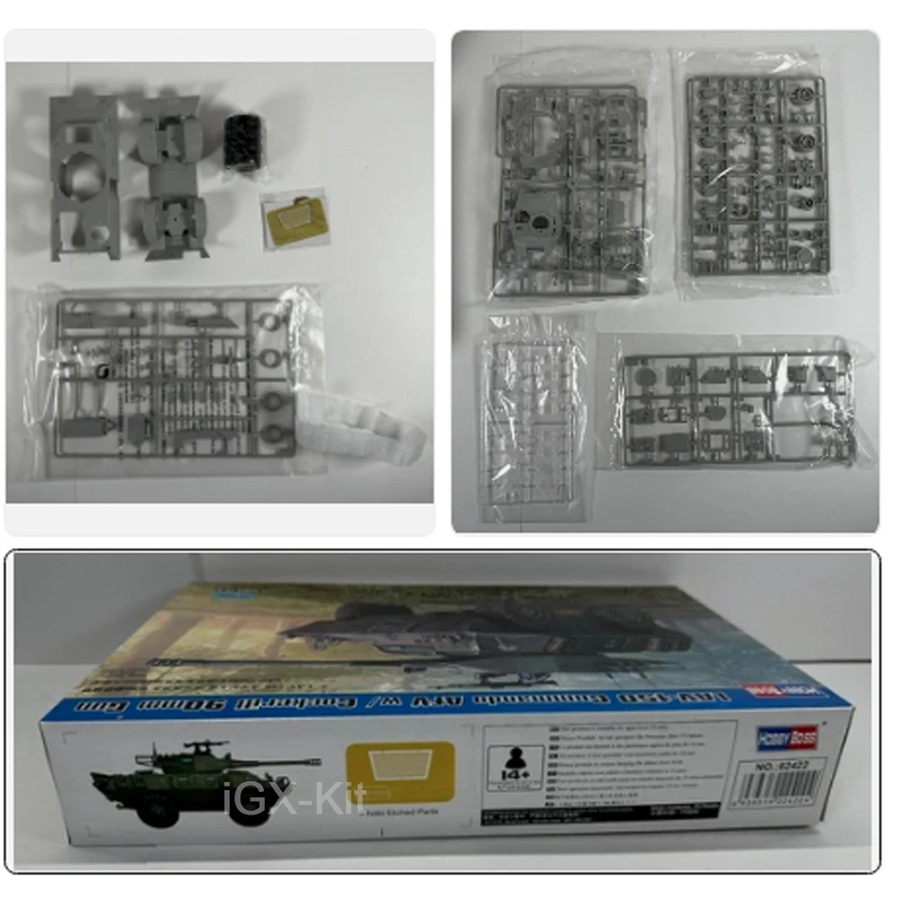 Hobbyboss 82422 1/35 Scale LAV150 LAV-150 Commando AFV w/ 90mm Armored Wheeled Vehicle Car Plastic Model Assembly Kit Hobby