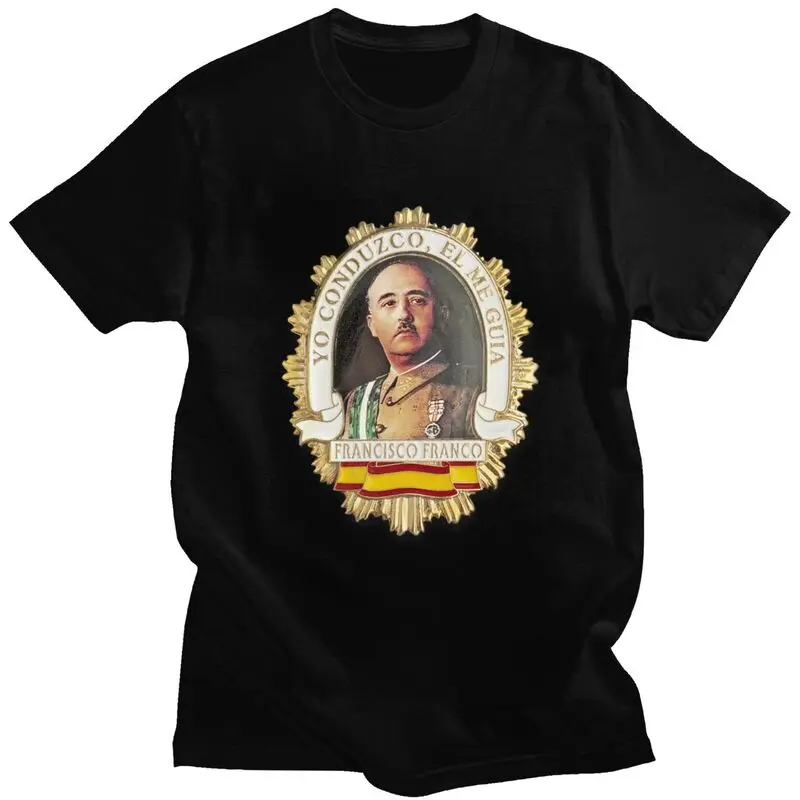 Camisetas personalizadas de Franco Franciscos para hombre, camisetas de algodón puro, camiseta de líder de España, camiseta de manga corta, ropa