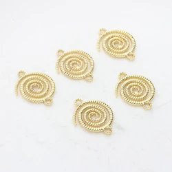 17mm 10pcs/lot Classic Zinc Alloy  Helix Spiral Connector Charms Pendants For DIY Necklace Bracelet Accessories