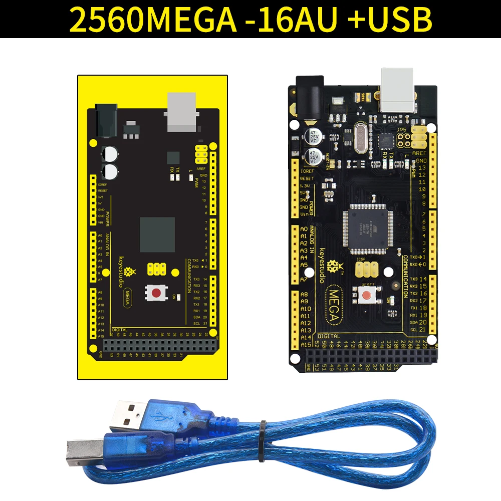 Keyestudio  2560MEGA  WiFi /Plus/ Pro / Development Board+USB Cable Compatible for Arduino MEGA2560  R3 Microcontroller Boards