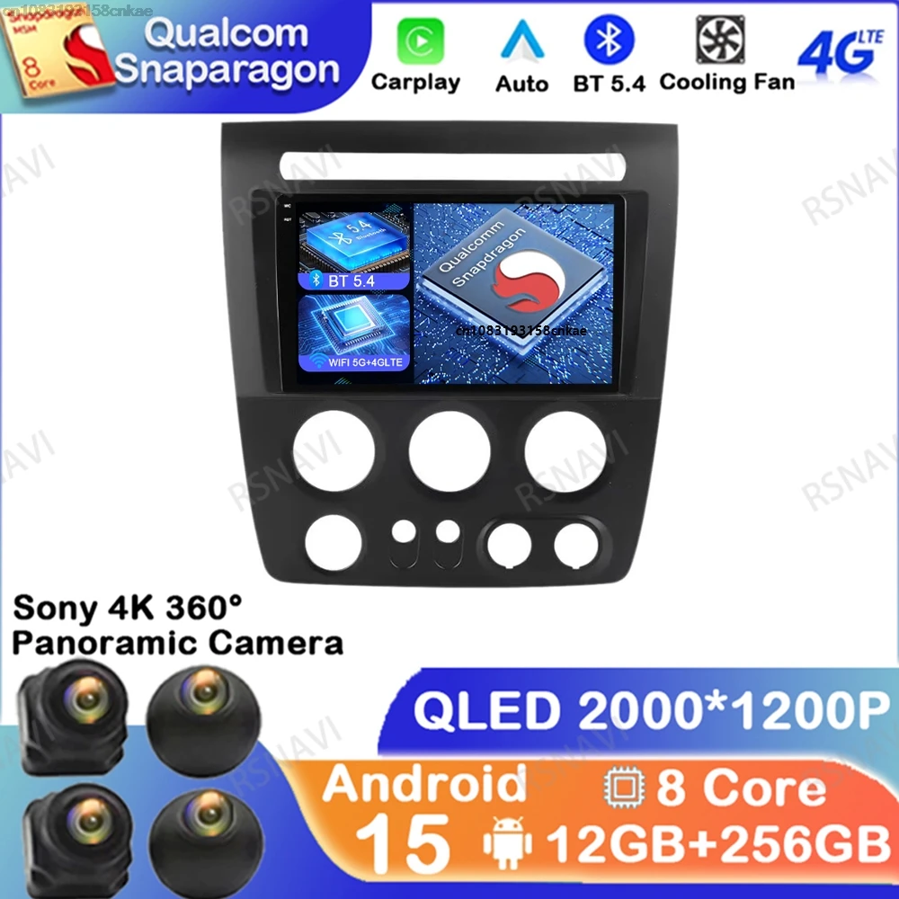 

Android 15 For Hummer H3 1 2005 - 2010 BT 4G LTE QLED Wireless Carplay Auto Qualcomm Autoradio Viedo Player Navigation Head Unit