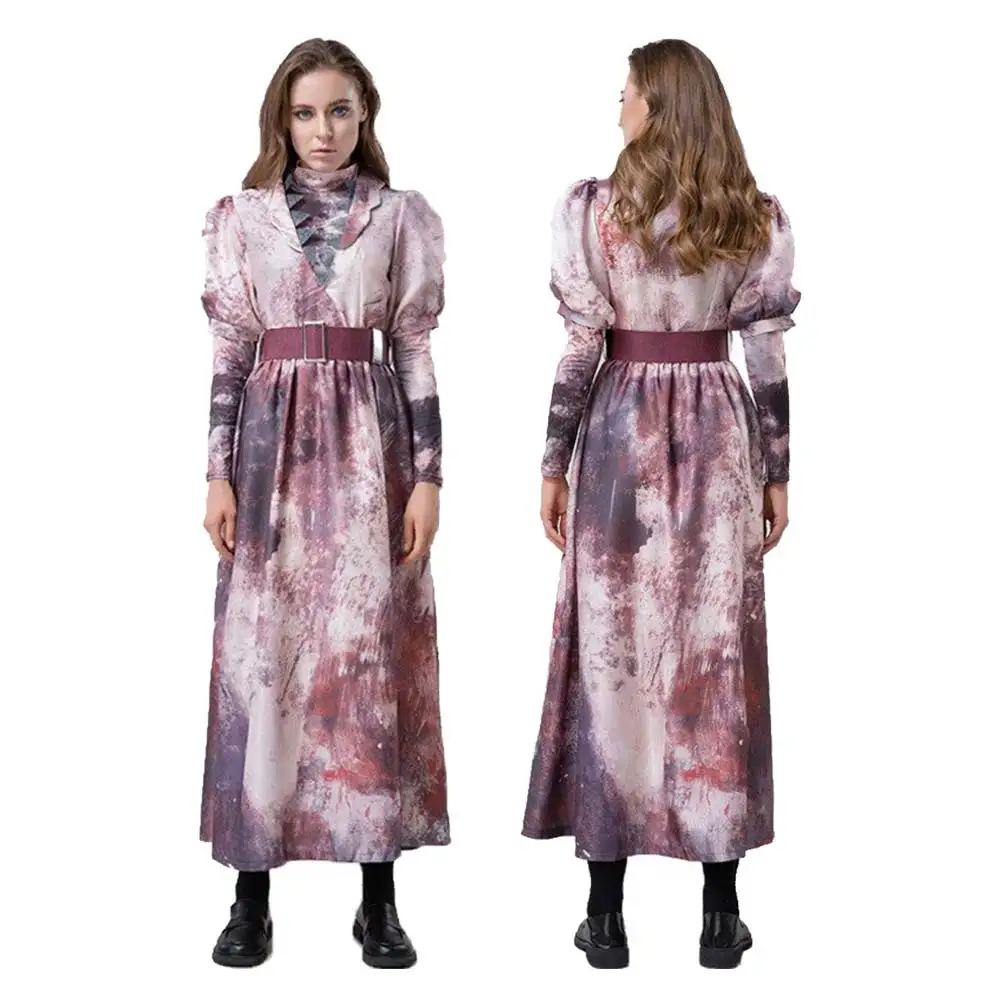 Hexe Leistung Cosplay Braut Kostüm Dämon Erwachsene Frauen Overall Mantel Maske Gürtel Outfits Halloween Karneval Party Fantasia Anzug