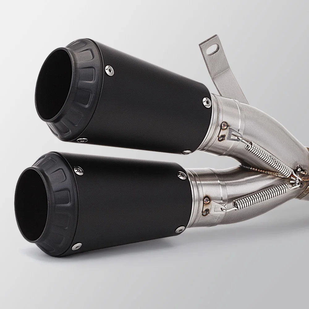 For DUCATI Scrambler 800 Motorcycle Exhaust Escape System Double Hole Middle Link Pipe Close Two Slip On 51mm Exhaust