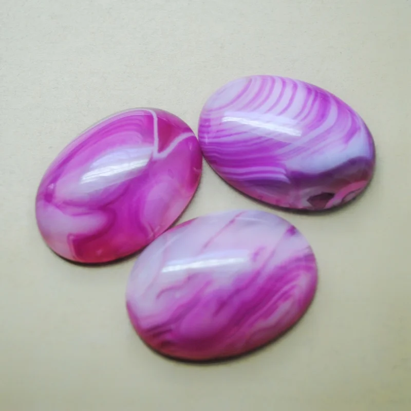 3PCS NEW AGATE STONE CABOCHONS OVAL SHAPE 30X40MM HOT SELLING BEADS GOOD CHOICES
