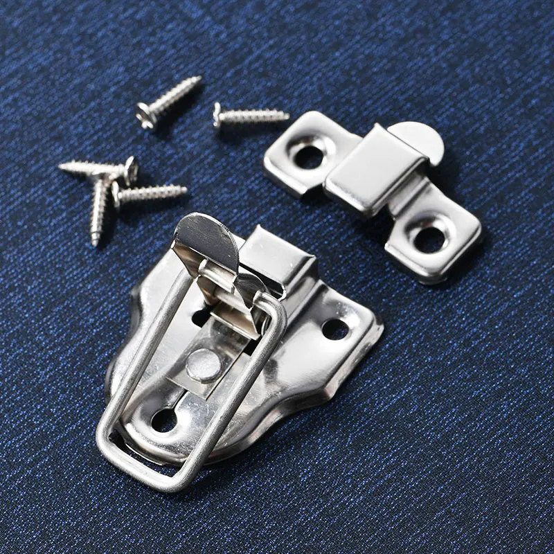 1PC Suitcase Chest Box Buckle Spring Hasp Metal Latch Catch Clasp Antique Lock Toolbox Lock Jewelry Box Lock Home Supplies