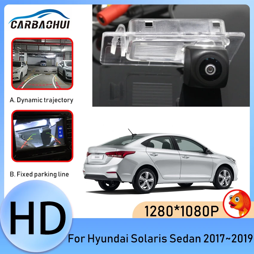 

170 Degree HD CCD High quality RCA 1280x1080P Special Vehicle Rear View Camera For Hyundai Solaris Sedan 2017 2018 2019 Car