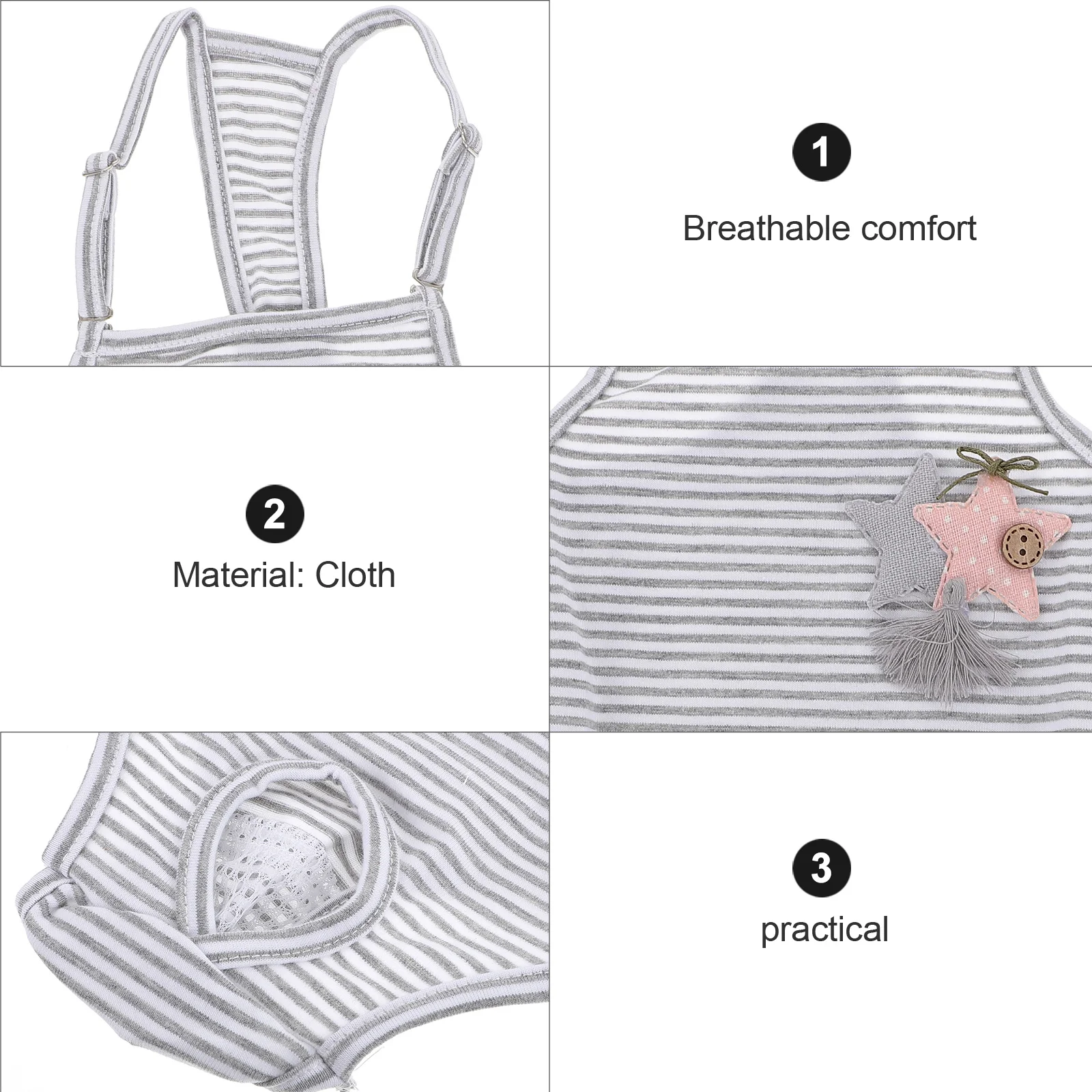 

Sanitary Diapers for Female Dogs Villcase Panties Washable with Straps Suspenders in Heat Doggie Covers Panty
