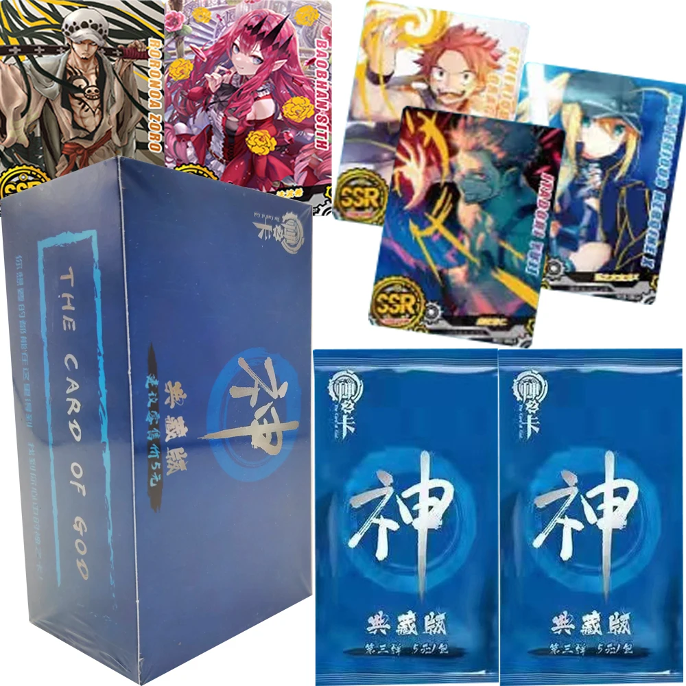 

The Card Of God Mixed Anime Trading Cards Booster Box - Multi IP Collectible Cards with Rare SSR Holo Foil Character Cards