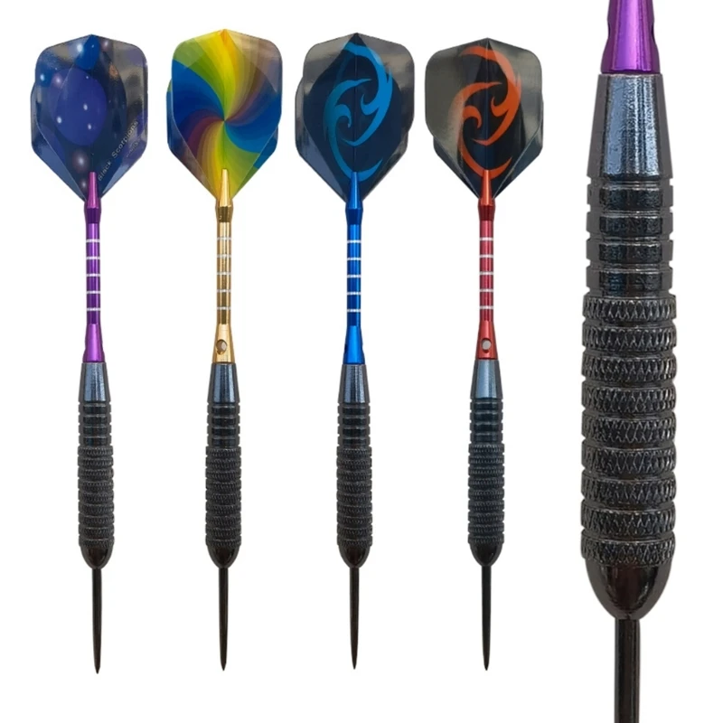 12 Pieces 22g Hard Steel Tip Iron Barrels Aluminum Shaft PET Flight Hard Darts Safe Hard Darts Profession Safe Darts Set