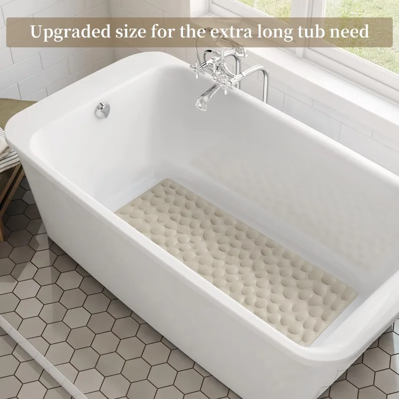 Brown bathtub mat, non-slip rubber bath mat, for children and infants