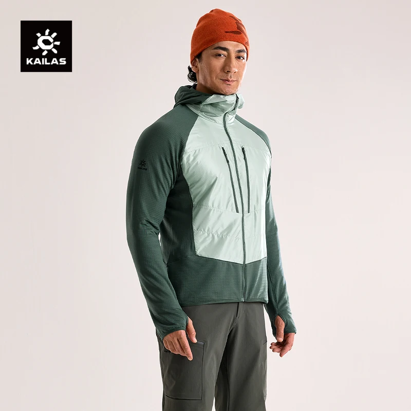 KAILAS 2026 New Men's AR Hooded Thermal Fleece Jacket For Hiking Trail running Mountaineering and Skiing KG2430106