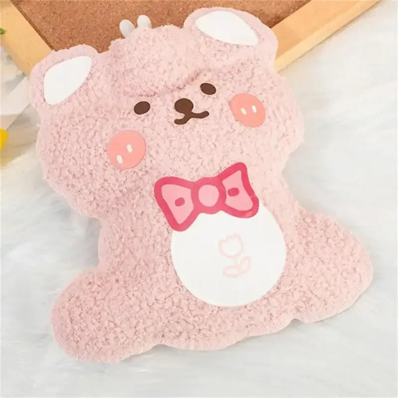 Cartoon Plush Bear Hot Water Bottle Water Filling Teddy Velvet Small Portable Student Hand Warmer Cute Warm Water Bag