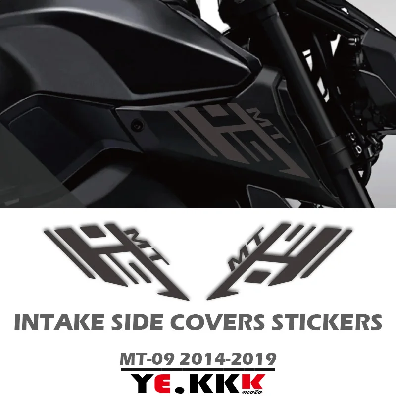 For YAMAHA MT09 MT-09 MT-09SP FZ09 Air Intake Side Cover Sticker Set Fairing Decals Hollow Out Custom 2014-2019