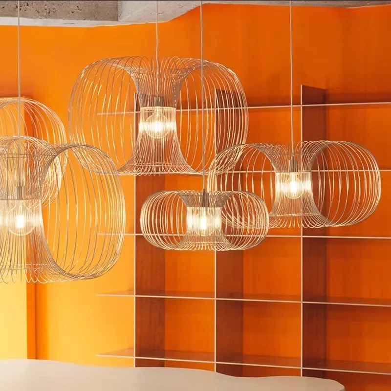 Normann Copenhagen Coil Люстра Лампа Сталь Хром Современные Лампы Спальня Столовая Кухня Остров Минималистская Люстра Свет