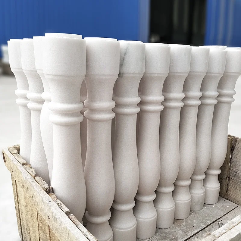 Customization Decorative Architectural  Carving Marble Staircase Railing Balustrade