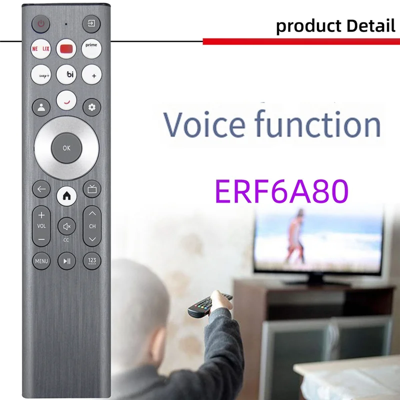 B24B ERF6A80 Voice Remote Control For Hisense For Hisense A7 U8 Series 4K Smart TV Bluetooth Connectivity