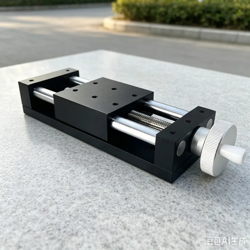 Manual Linear Slide Hand Crank Translation Stage with Locking Scale Precision Optical Mount Lab