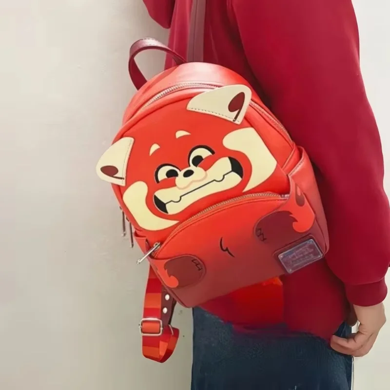 Hot Selling Arrival Disney Loungefly Lesser Panda Meimei Backpack Anime Double Strap Shoulder Bag  Girl Bag Christmas Gift