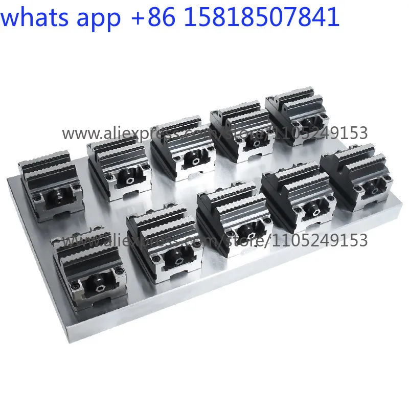 Four-axis self-centering vise heavy duty batch quick change turntable bridge plate set