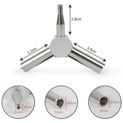 Outdoor Hunting Gas Valve Key Steel Triple Force Magazine Charging Tool For GBB AEG KSC WA