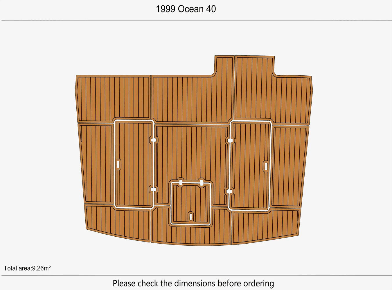 

1999 Ocean 40 1/4" 6mm EVA foam Non-Slip PVC Teak Decking marine Mat seadek gatorstep carpet Marine Floor