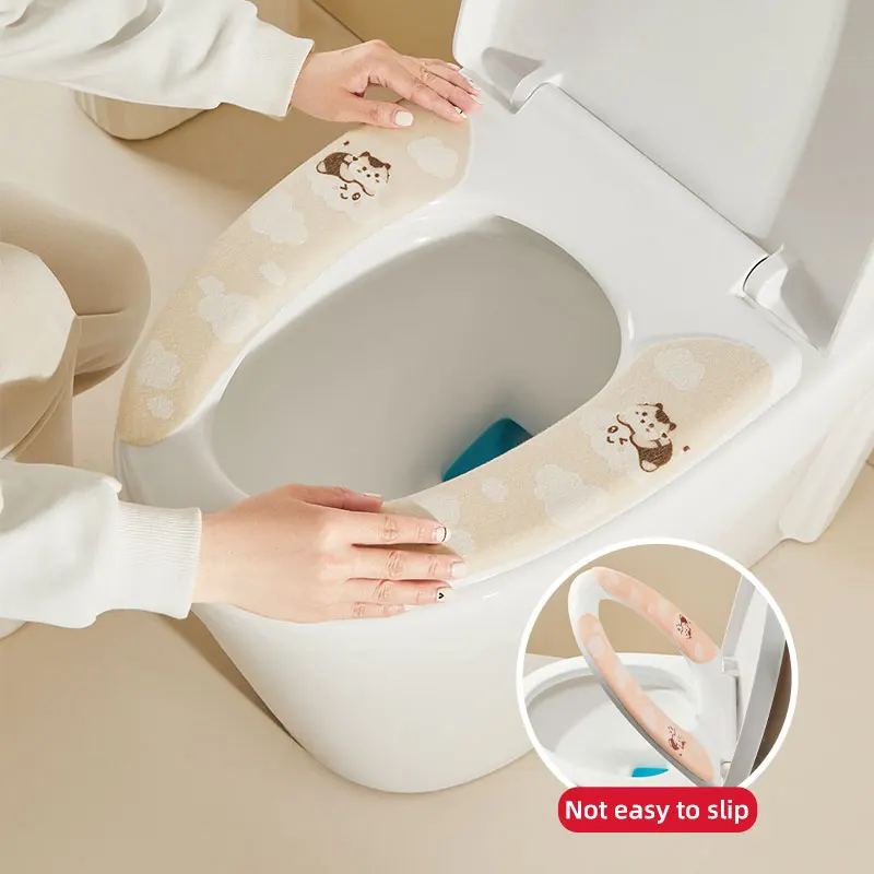 Household toilet seat bathroom toilet seat cover mat four seasons universal toilet seat adhesive waterproof mat