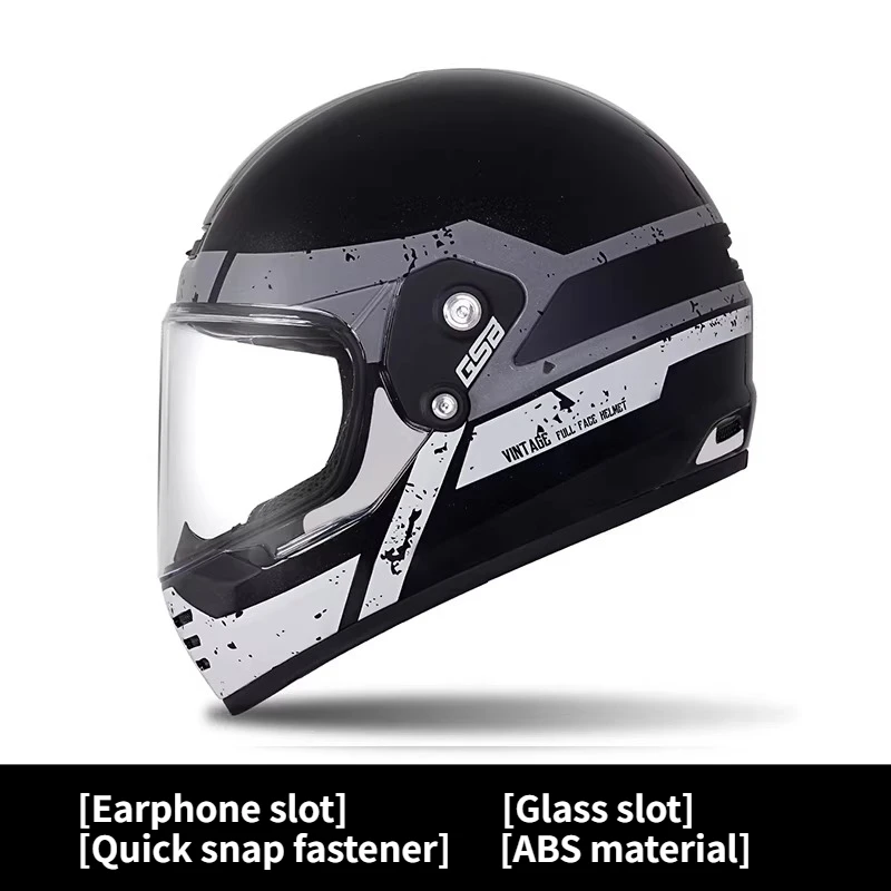 

Мотоциклетный ретро-шлем GSB для мужчин и женщин, универсальный защитный шлем V63 для мотоциклов, ралли и бездорожья, всесезонный