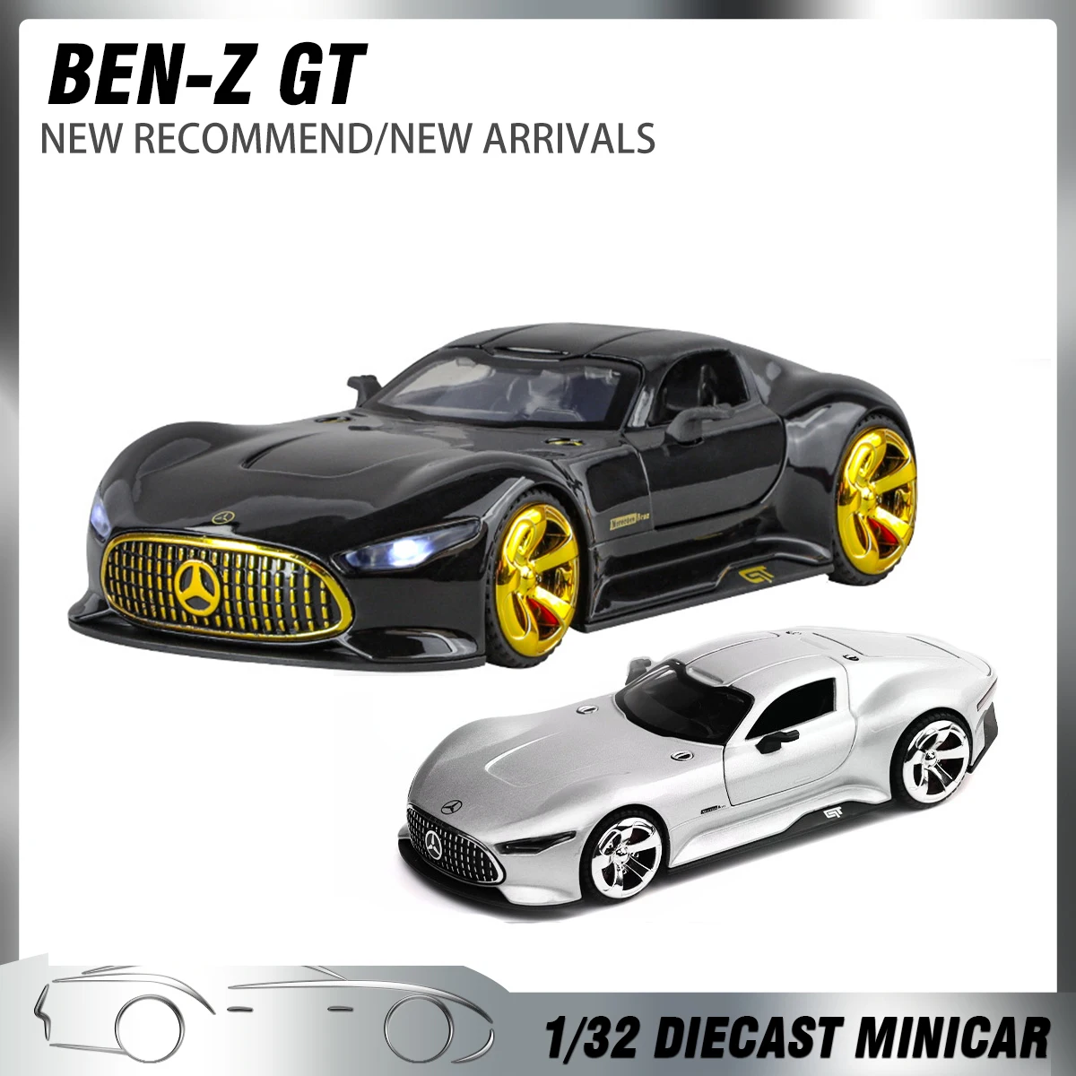 

1:32 GT Super Concept Car Diecast Metal Alloy Model Car Hobbies High Simulation Collections Ornaments Boyfriend